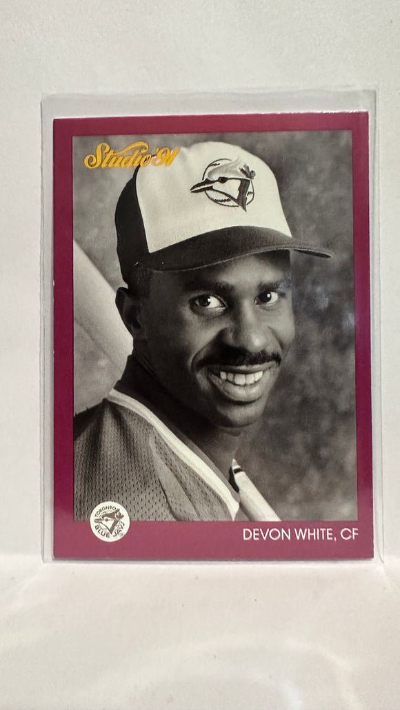 #139 Devon White Toronto Blue Jays 1991 Studio Baseball Card