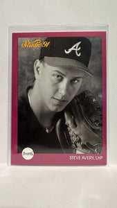 #141 Steve Avery Atlanta Braves 1991 Studio Baseball Card