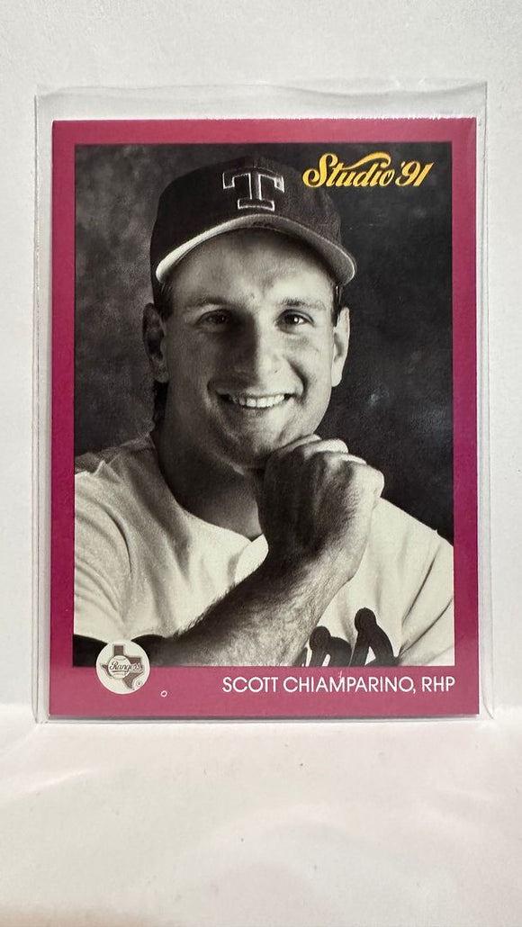 #122 Scott Chiamparino Texas Rangers 1991 Studio Baseball Card