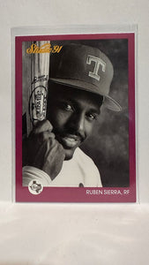 #129 Ruben Sierra Texas Rangers 1991 Studio Baseball Card