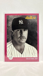 #92 Steve Farr New York Yankees 1991 Studio Baseball Card