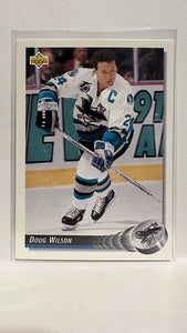 #150 Doug Wilson San Jose Sharks 92-93 Upper Deck Hockey Card