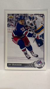 #161 Jeff Beukeboom New York Rangers 92-93 Upper Deck Hockey Card