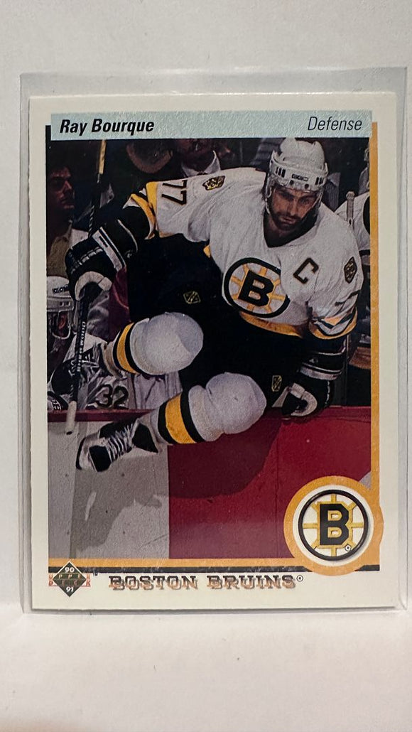 #64 Ray Bourque Boston Bruins 90-91 Upper Deck Hockey Card