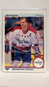 #57 Rod Langway Washington Capitals 90-91 Upper Deck Hockey Card