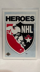 #501 Heroes Checklist  90=91 Upper Deck Hockey Card