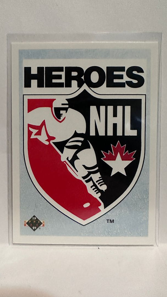 #501 Heroes Checklist  90=91 Upper Deck Hockey Card