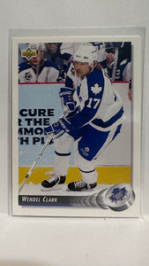 #89 Wendel Clark Toronto Maple Leafs 92-93 Upper Deck Hockey Card