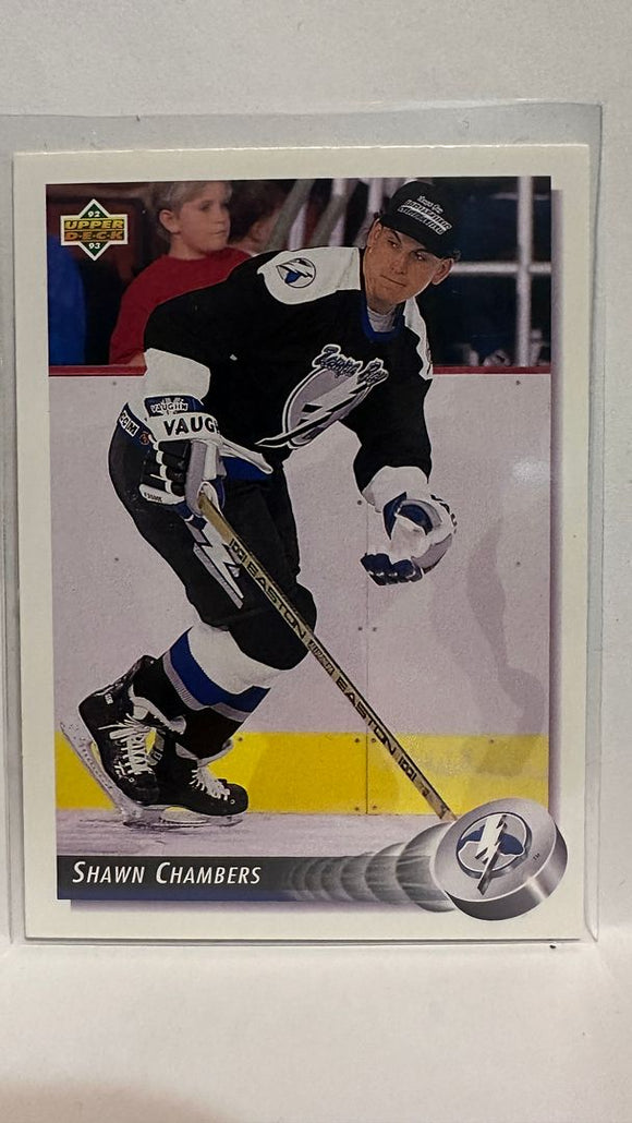 #104 Shawn Chambers Tampa Bay Lightning 92-93 Upper Deck Hockey Card