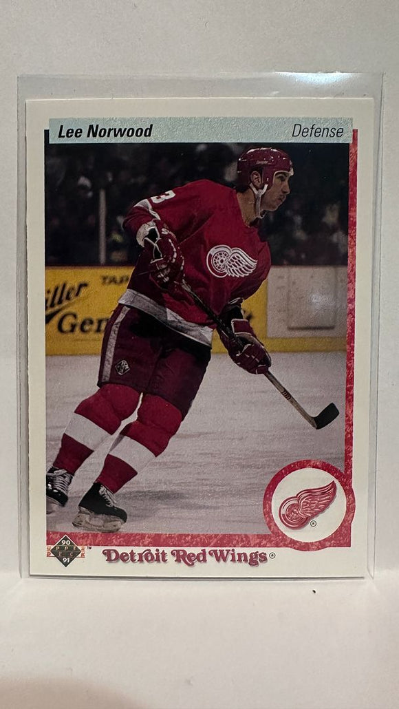 #78 Lee Norwood Detroit Red Wings 90-91 Upper Deck Hockey Card