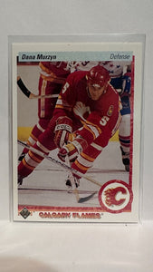 #348 Dana Murzyn Calgary Flames 90-91 Upper Deck Hockey Card