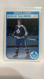 #332 Borje Salming Toronto Maple Leafs 83-84 O=Pee-Chee Hockey Card