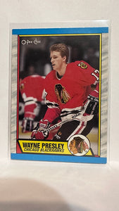 #98 Wayne Presley Chicago Blackhawks 89-90 O-Pee-Chee Hockey Card