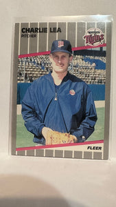 #119 Charlie Lea Minnesota twins 1989 Fleer Baseball Card