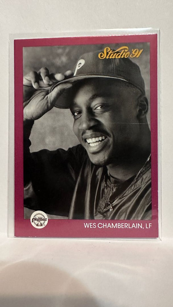 #211 Wes Chamberlain Philadelphia Phillies 1991 Studio Baseball Card