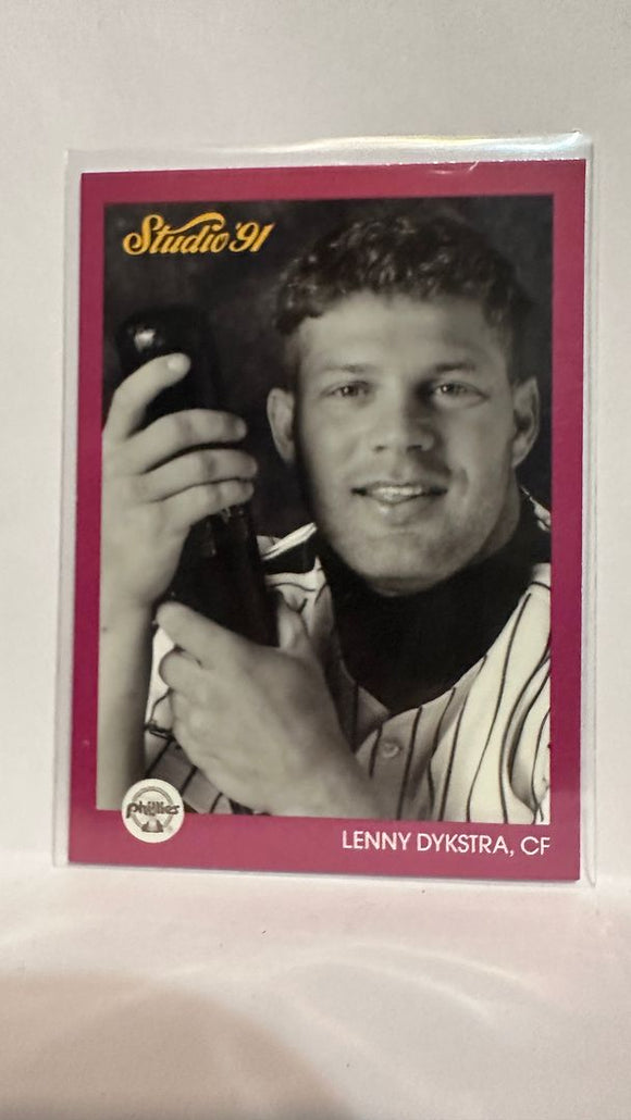 #213 Lenny Dykstra Philadelphia Phillies 1991 Studio Baseball Card