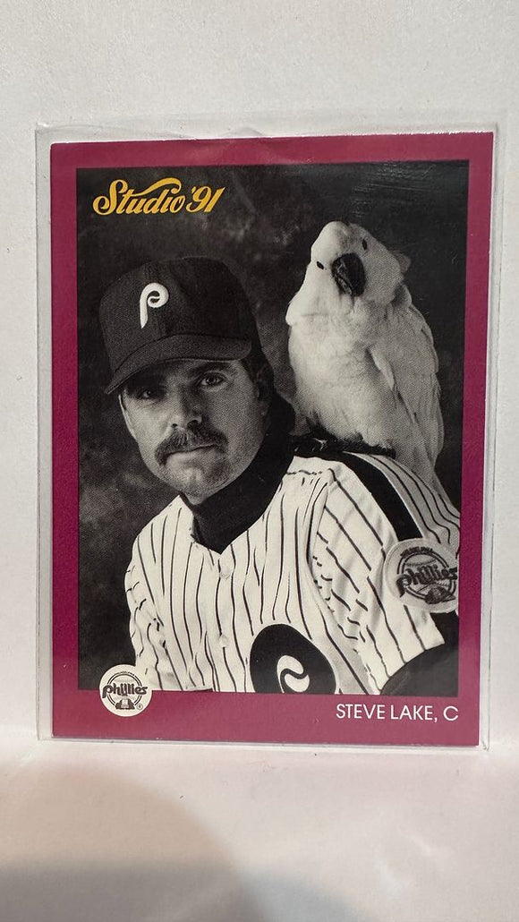 #216 Steve Lake Philadelphia Phillies 1991 Studio Baseball Card