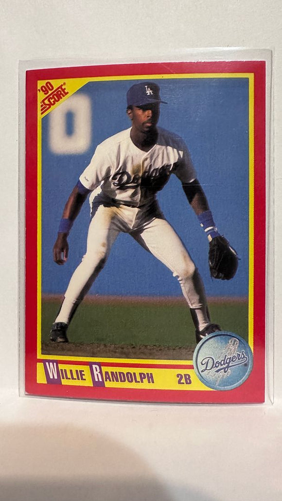 #395 Willie Randolph Los Angeles Dodgers 1990 Score Baseball Card