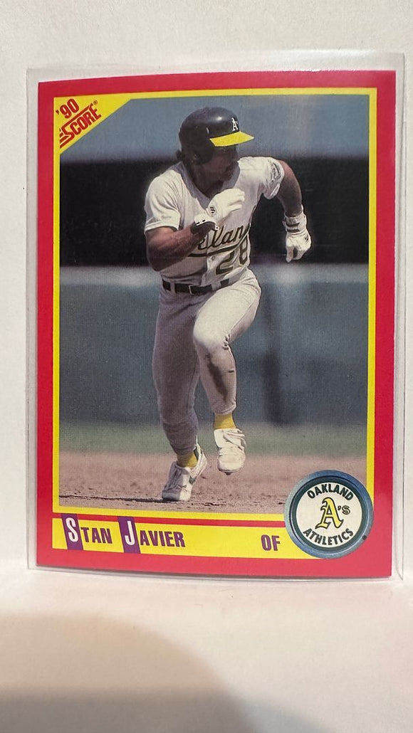 #394 Stan Javier Oakland Athletics 1990 Score Baseball Card