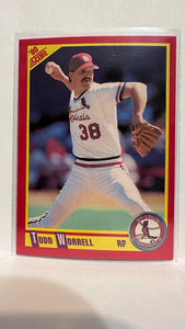 #392 Todd Worrell St Louis Cardinals 1990 Score Baseball Card