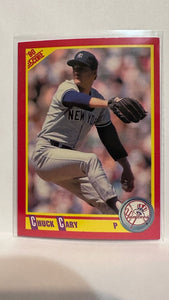 #393 Chuck Cary New York Yankees 1990 Score Baseball Card