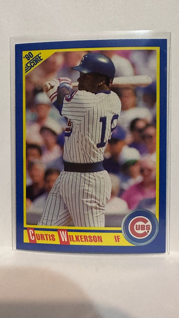 #474 Curtis Wilkerson Chicago Cubs 1990 Score Baseball Card