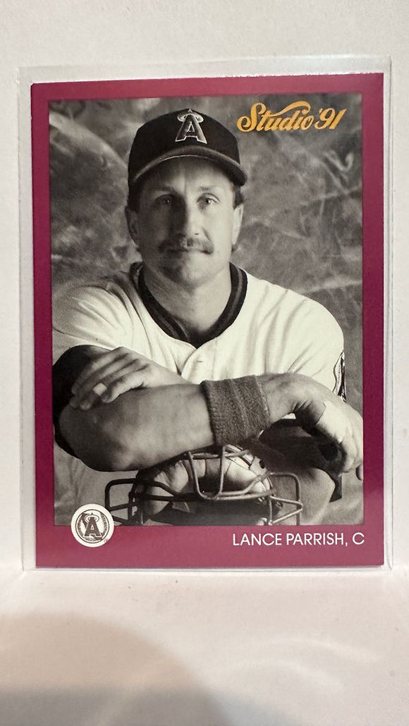 #29 Lance Parrish Los Angeles Angels 1991 Studio Baseball Card