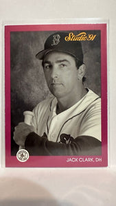 #13 Jack Clark Boston Red Sox 1991 Studio Baseball Card