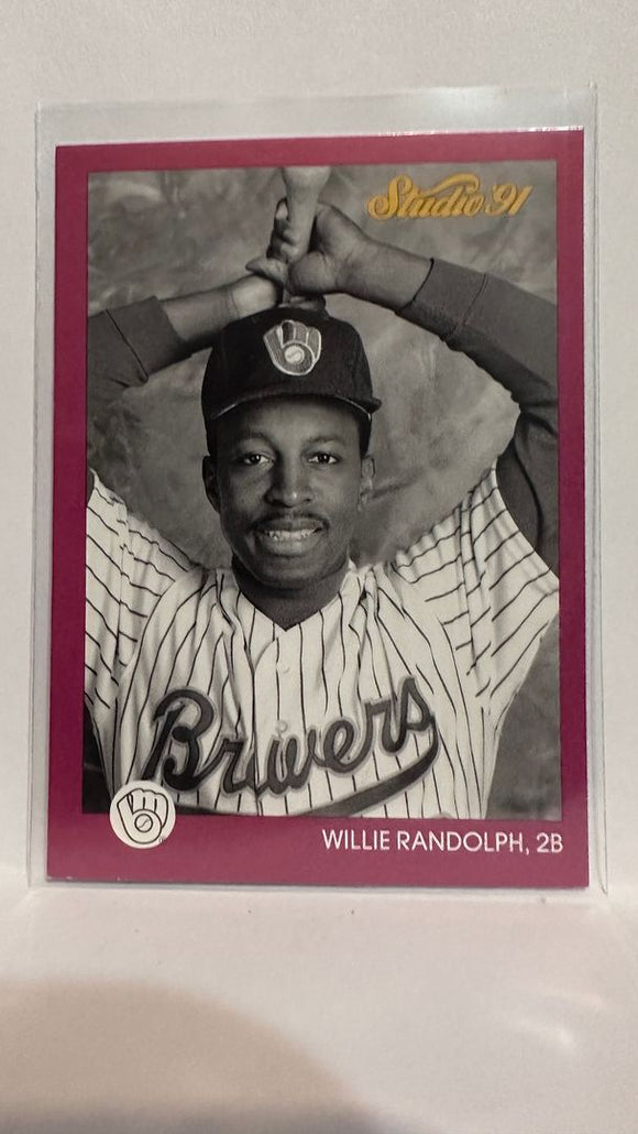 #74 Willie Randolph Milwaukee Brewers 1991 Studio Baseball Card