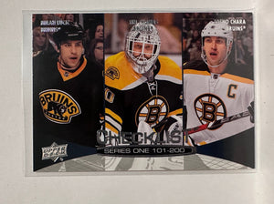 #200 Checklist Boston Bruins 11-12 Upper Deck Series 1 Hockey Card