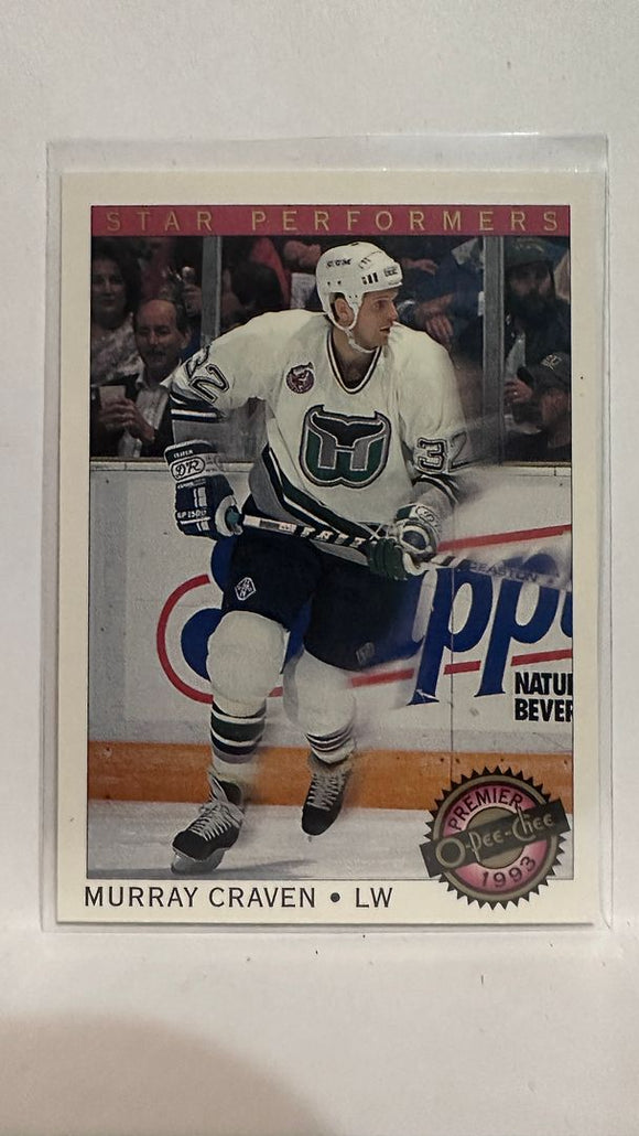 #3 Murray Craven Hartford Whalers 92-93 O-Pee-Chee Premier Hockey Card