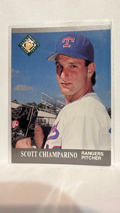 #375 Scott Chiamparino Texas Rangers 1991 Fleer Ultra Baseball Card