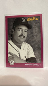 #15 Mike Greenwell Boston Red Sox 1991 Studio Baseball Card