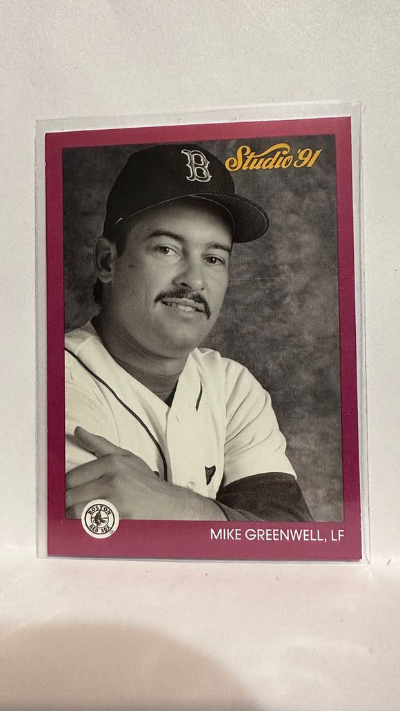 #15 Mike Greenwell Boston Red Sox 1991 Studio Baseball Card