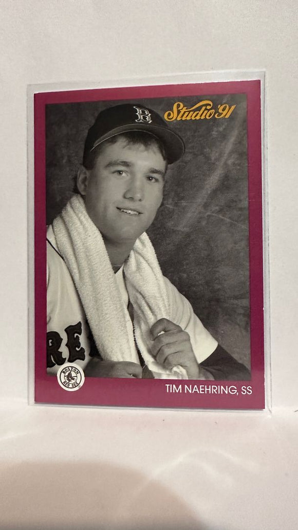 #16 Tim Naehring Boston Red Sox 1991 Studio Baseball Card