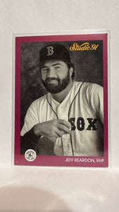 #19 Jeff Reardon Boston Red Sox 1991 Studio Baseball Card