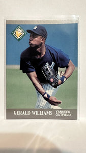 #388 Gerald Williams New York Yankees 1991 Fleer Ultra Baseball Card