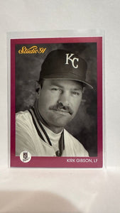 #66 Kirk Gibson Kansas City Royals 1991 Studio Baseball Card