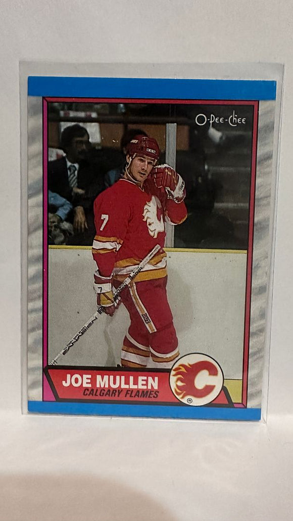 #196 Joe Mullen Calgary Flames 89-90 O-Pee-Chee Hockey Card