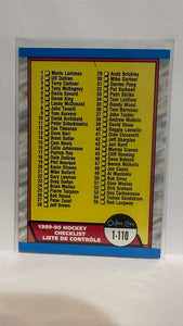 #197 Checklist Checklist 89-90 O-Pee-Chee Hockey Card