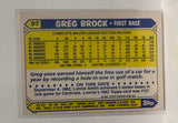 #9T Greg Brock Los Angeles Dodgers 1987 Topps Baseball Card