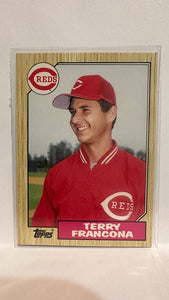 #34T Terry Francona Cincinnati Reds 1987 Topps Baseball Card