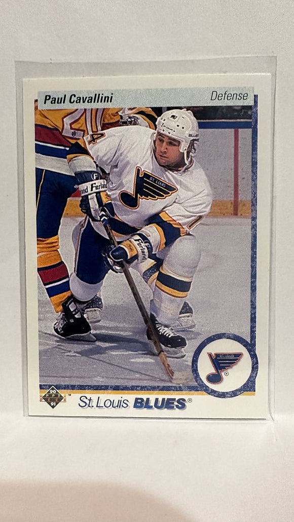 #281 Paul Cavallini St Louis Blues 90-91 Upper Deck Hockey Card