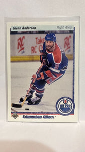 #284 Glenn Anderson Edmonton Oilers 90-91 Upper Deck Hockey Card