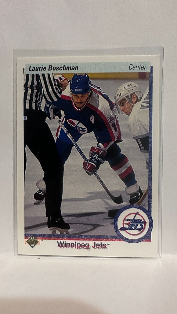 #103 Laurie Boschman Winnipeg Jets 90-91 Upper Deck Hockey Card