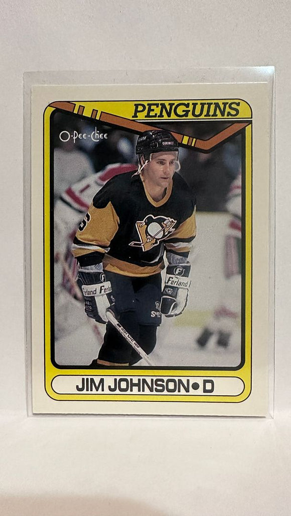 #98 Jim Johnson Pittsburgh Penguins 90-91 O-Pee-Chee Hockey Card