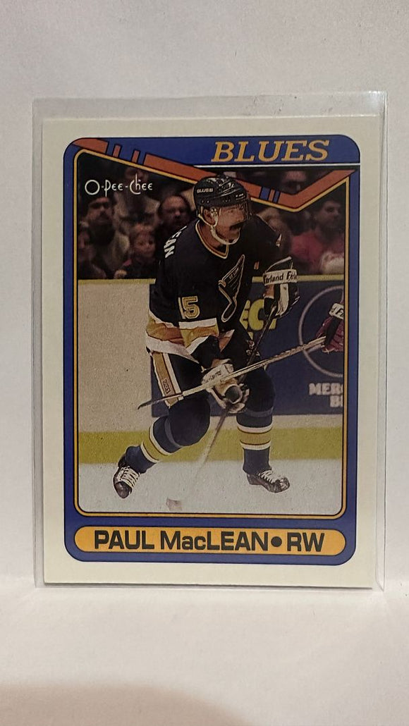 #110 Paul MacLean St Louis Blues 90-91 O-Pee-Chee Hockey Card