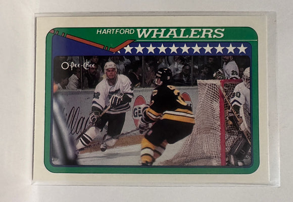 #144 Team Card Hartford Whalers 90-91 O-Pee-Chee Hockey Card