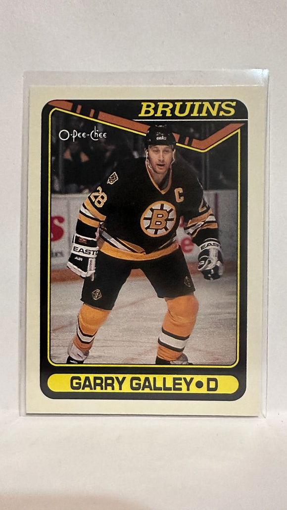 #331 Garry Gallery Boston Bruins 90-91 O-Pee-Chee Hockey Card