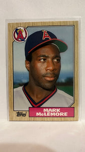 #75T Mark McLemore  Los Angeles Angels 1987 Topps Baseball Card